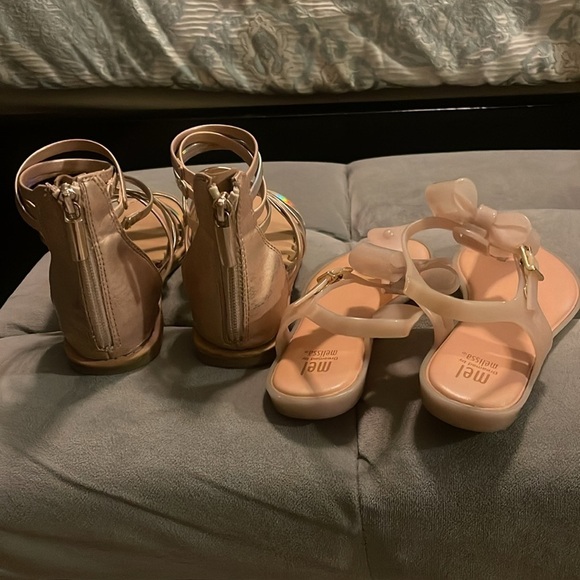 Mel Dreamed by Melissa  Strappy Sandals - Cream and Gold - Picture 11 of 11